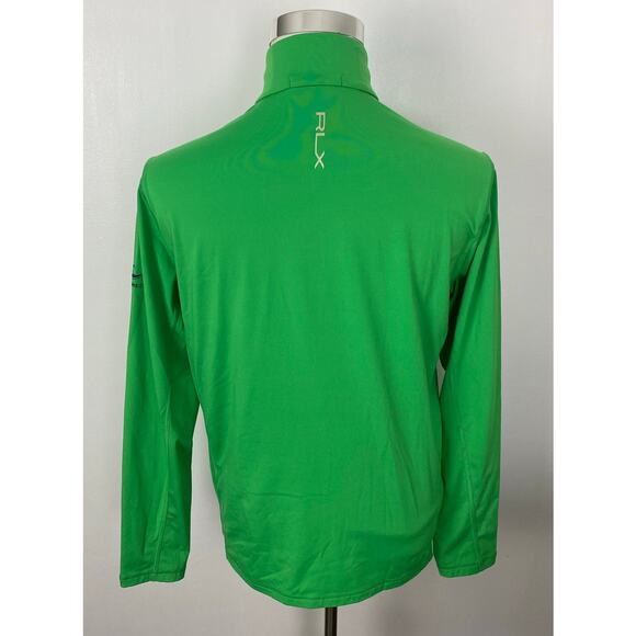 Men RLX Ralph Lauren Ocean Forest Sea Island 1/4 zip golf performance pullover M - Picture 4 of 5